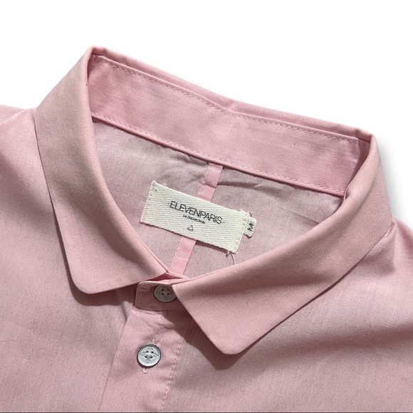 HP 🌹🔥🥀 Eleven Paris Pink Oxford with Blue Elbow Patches - Picture 6 of 9